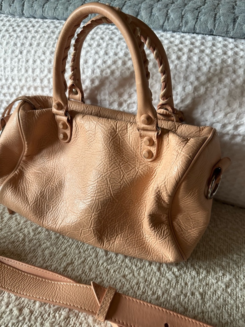 Balenciaga Small Top-Handle Satchel Bag in pale pink/beige - Picture 4 of 9